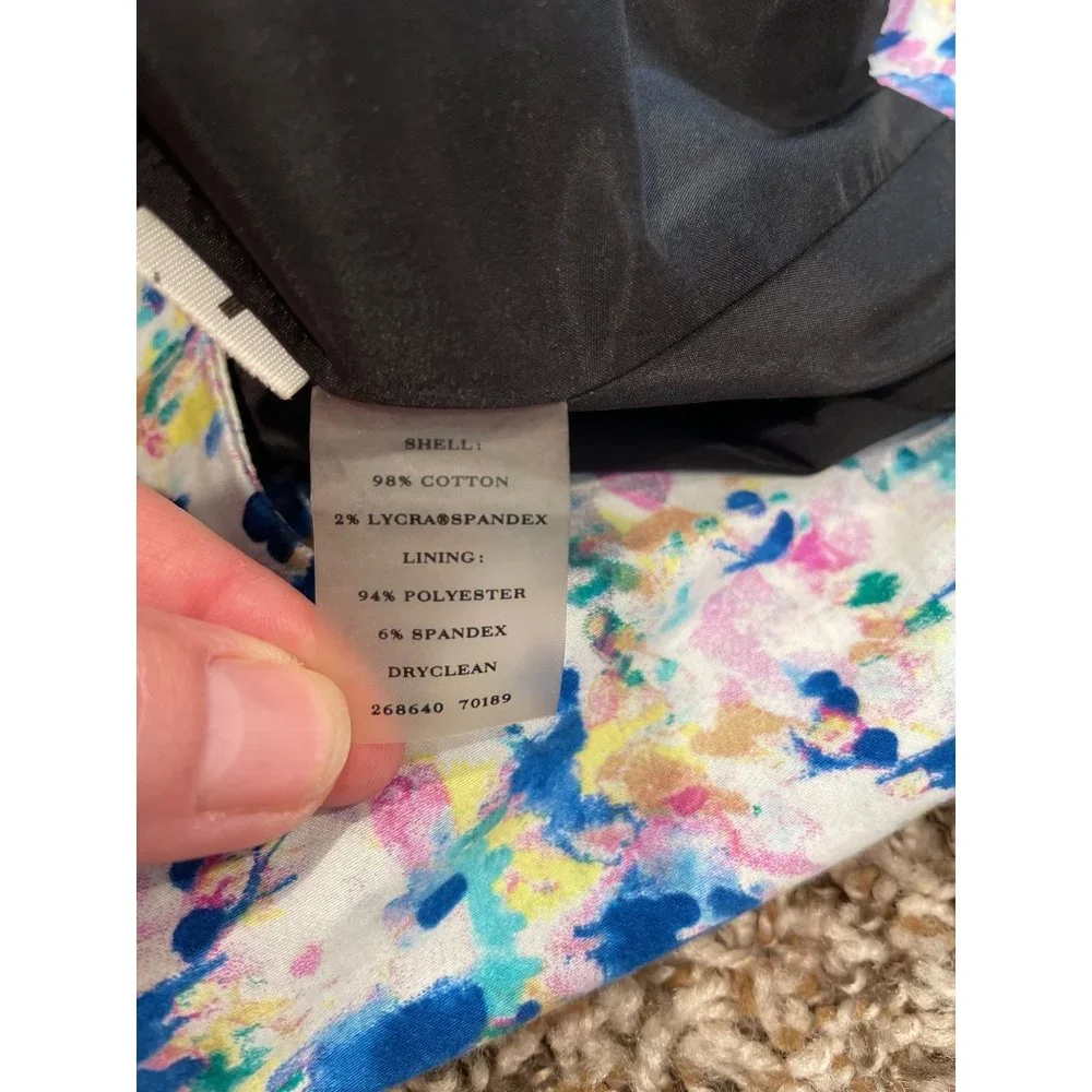 Ann Taylor Multi Color Floral A-line Zip Back Lined Mini - Picture 5 of 5